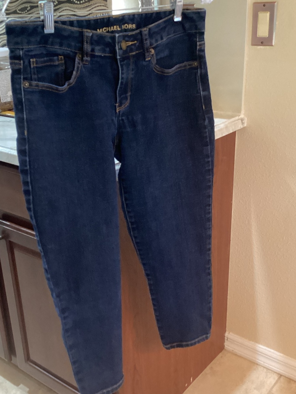 Michael Kors Dark Blue Cropped Ankle Jeans